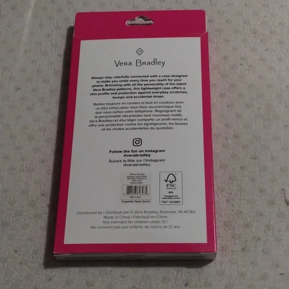 NIB Vera Bradley iphone 6+/7+ phone case - Picture 4 of 5